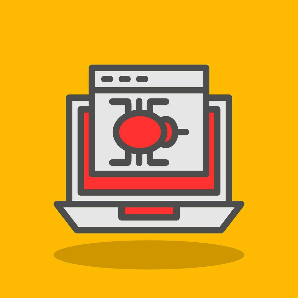 Website Hacked Vector Icon Design