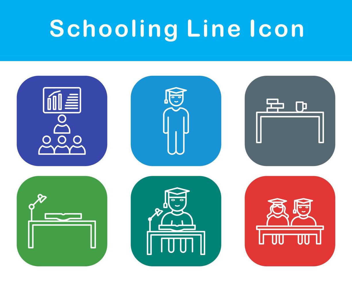 Schooling Vector Icon Set