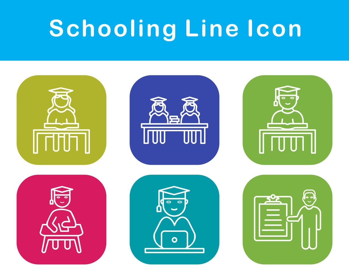 Schooling Vector Icon Set