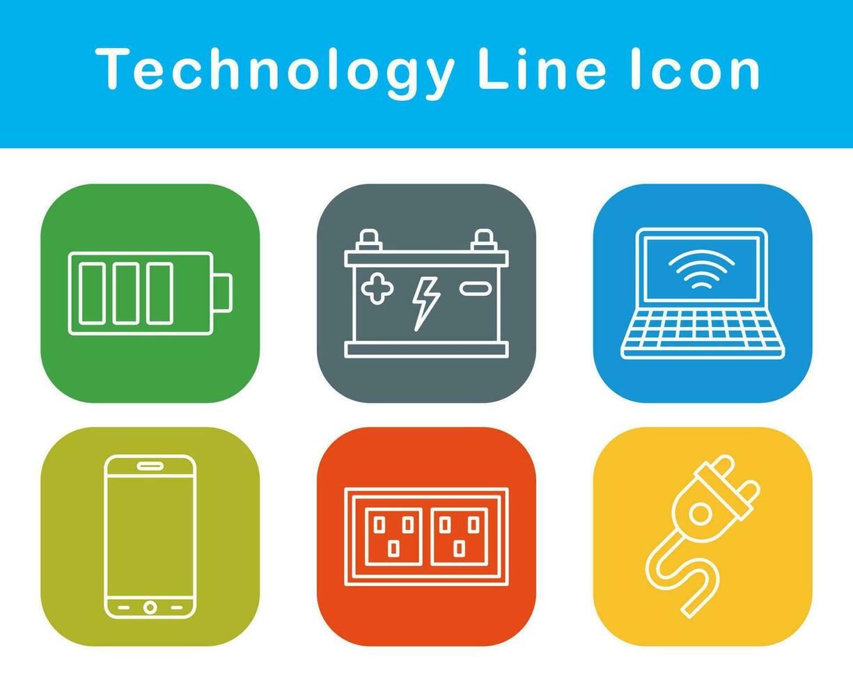 tecnología vector icono conjunto