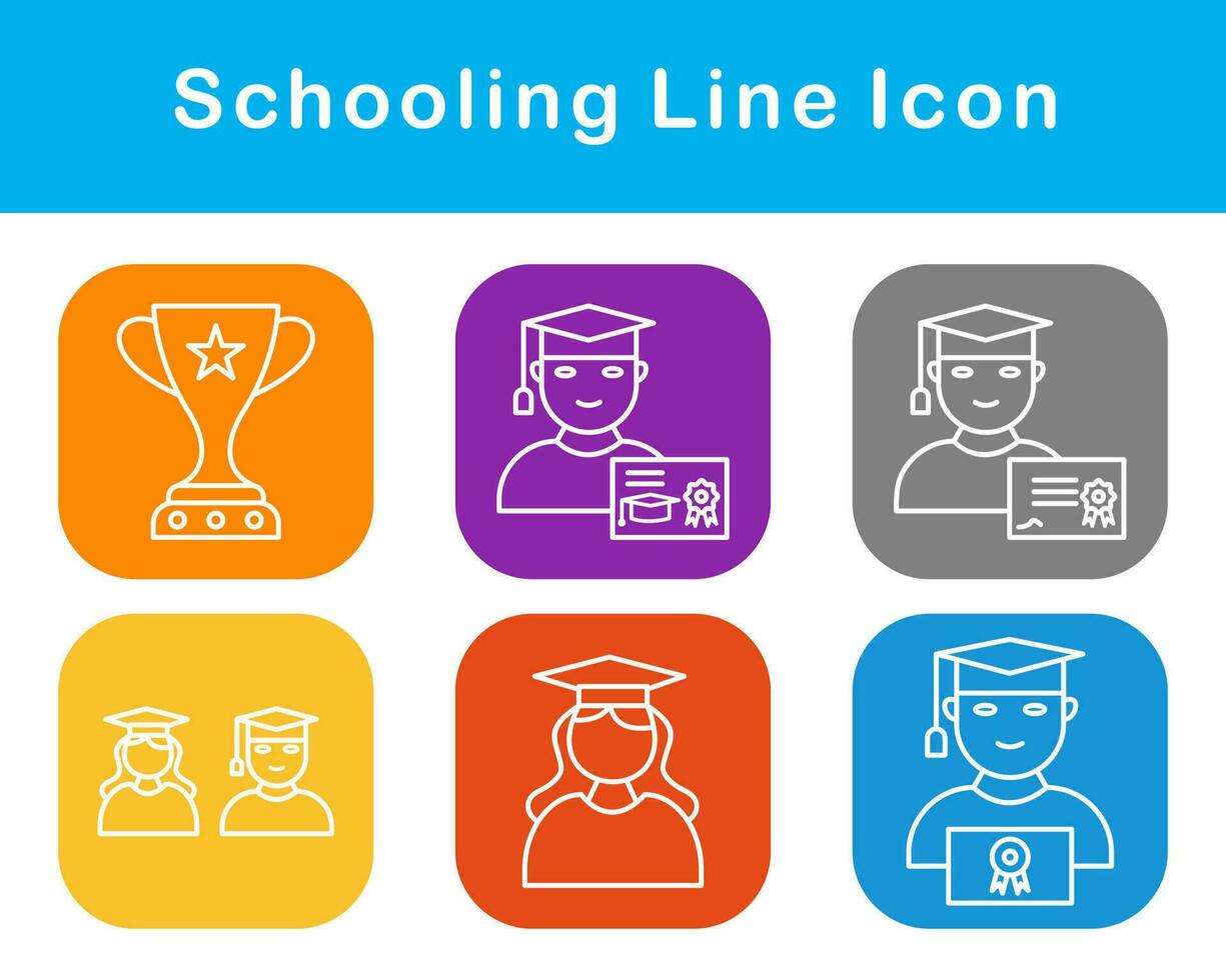 Schooling Vector Icon Set