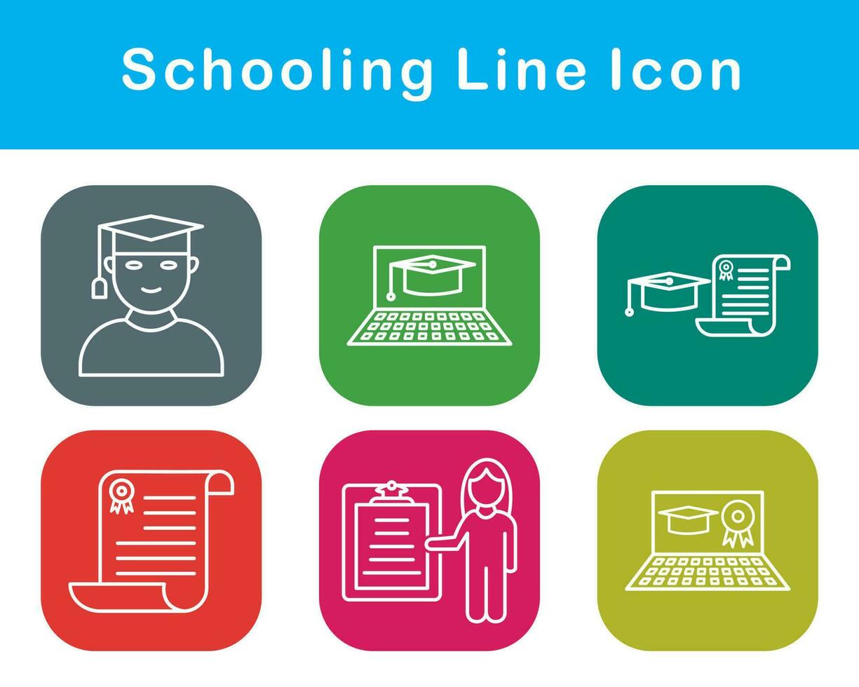 Schooling Vector Icon Set