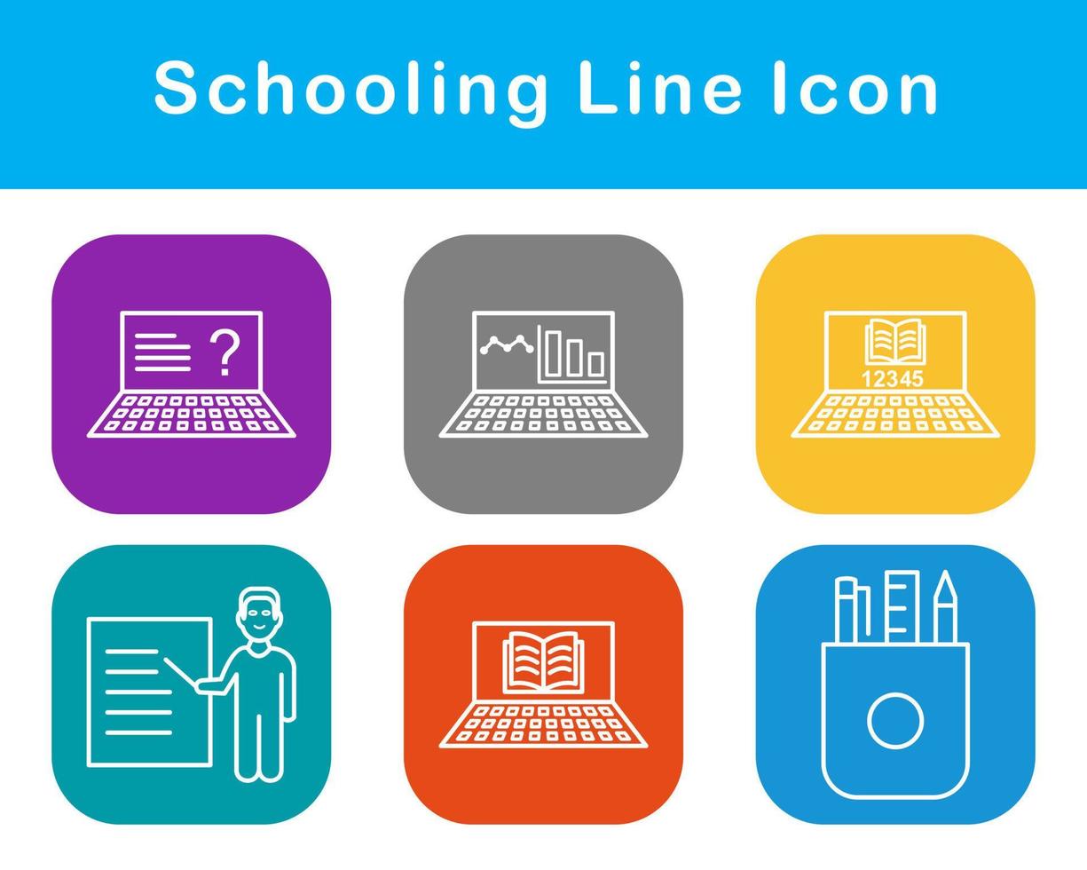 Schooling Vector Icon Set