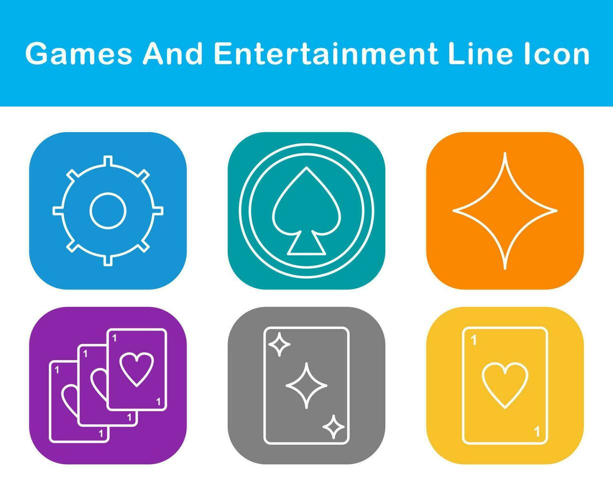juegos y entretenimiento vector icono conjunto