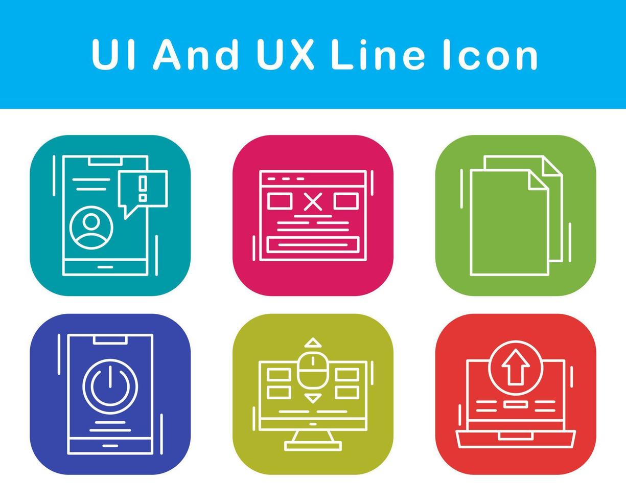 UI And UX Vector Icon Set