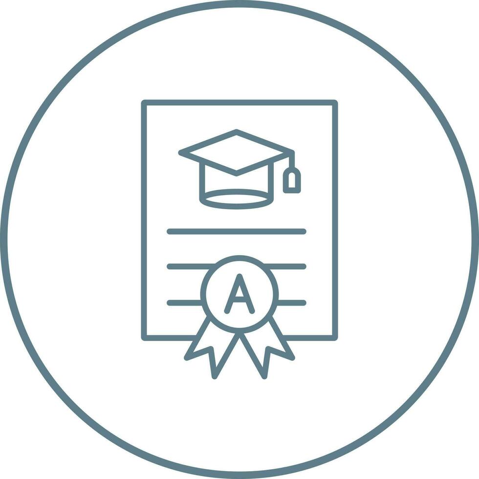 Report Card Line Icon vector