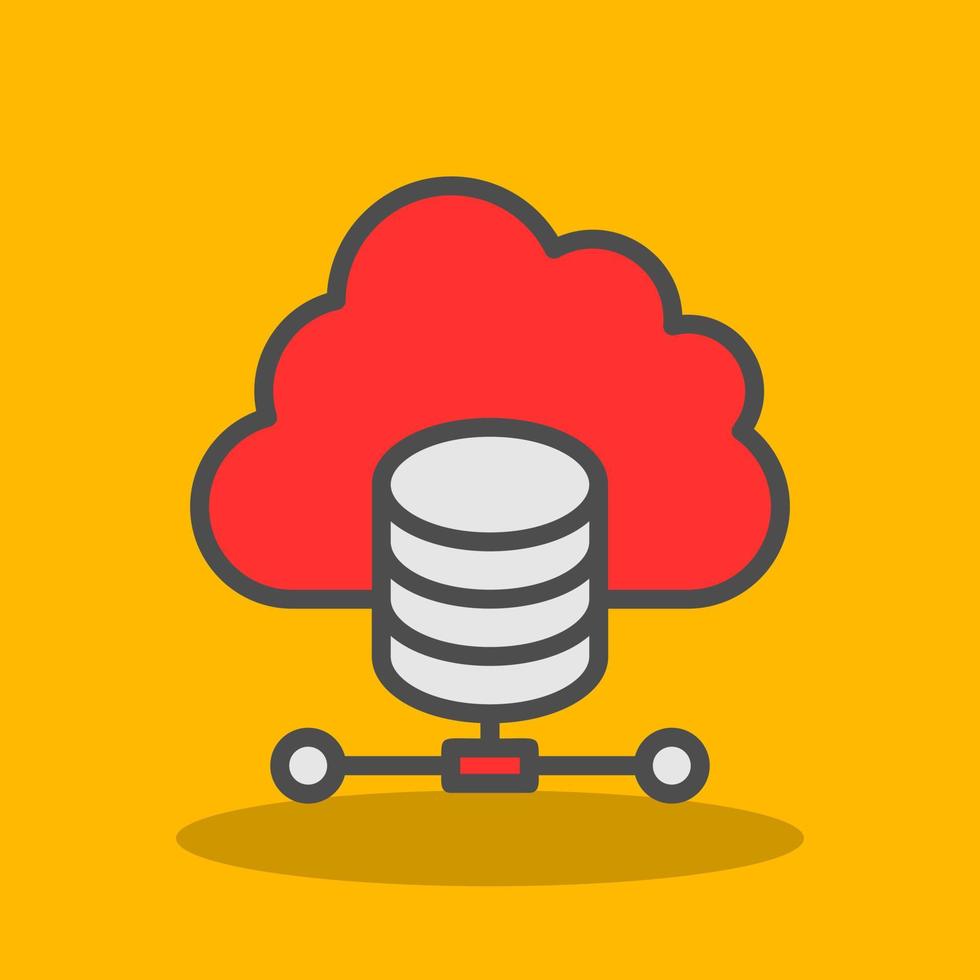 Cloud Database Vector Icon Design