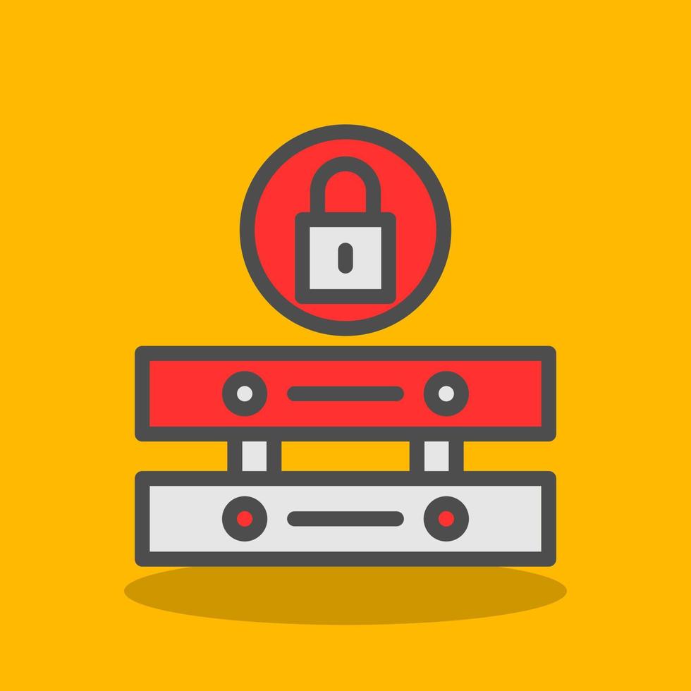 Server Locked Vector Icon Design