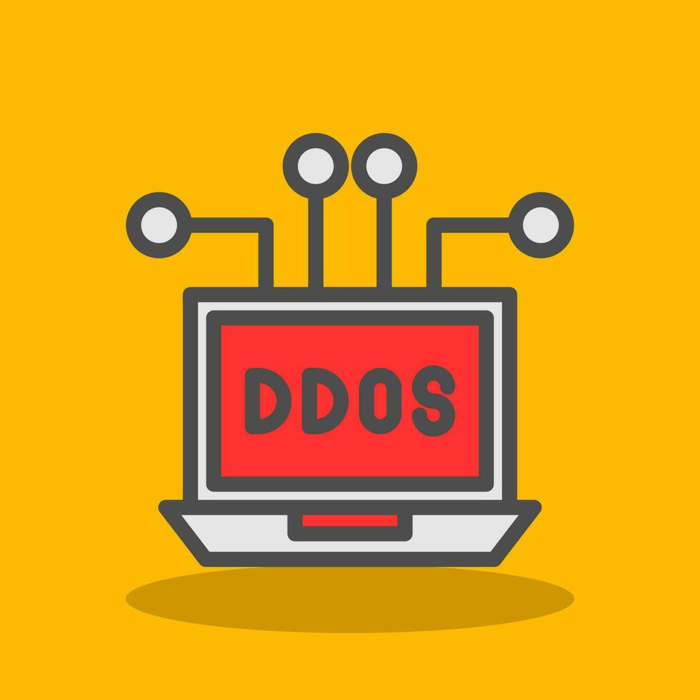 diseño de icono de vector de ddos