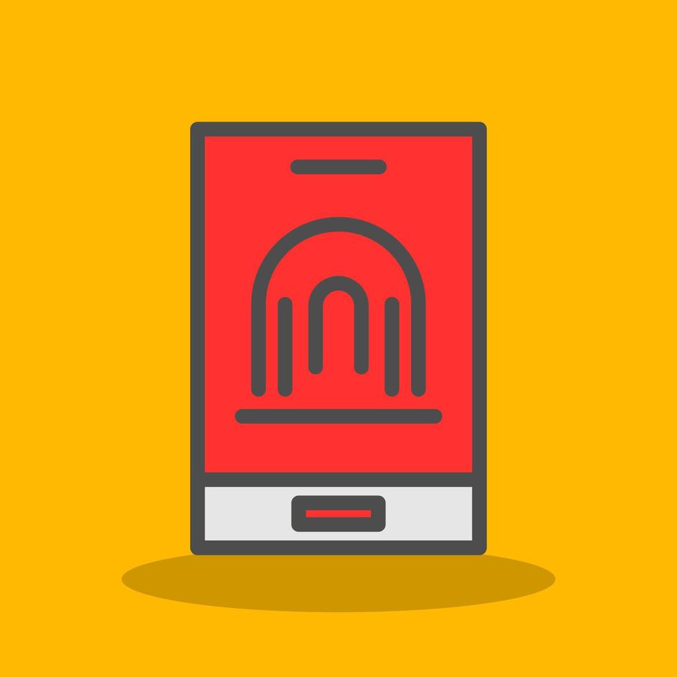 Mobile Fingerprint Vector Icon Design