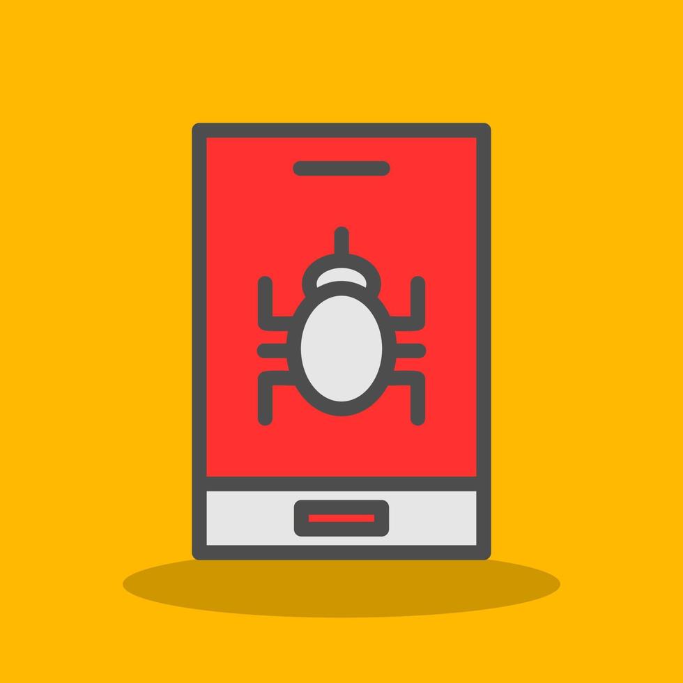 Mobile Virus Vector Icon Design