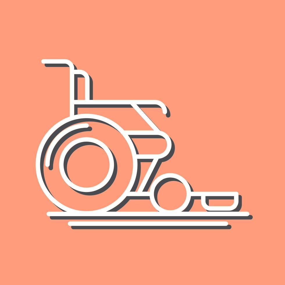 Wheel Chair Line Icon vector