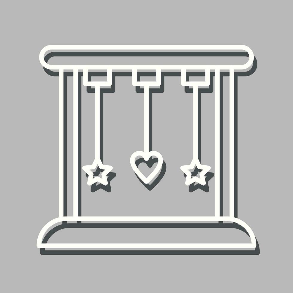 Cradle Line Icon vector