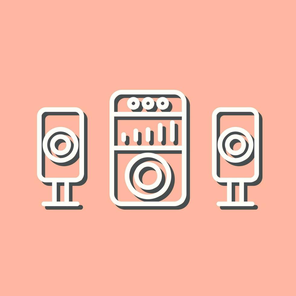 Sound System Line Icon vector