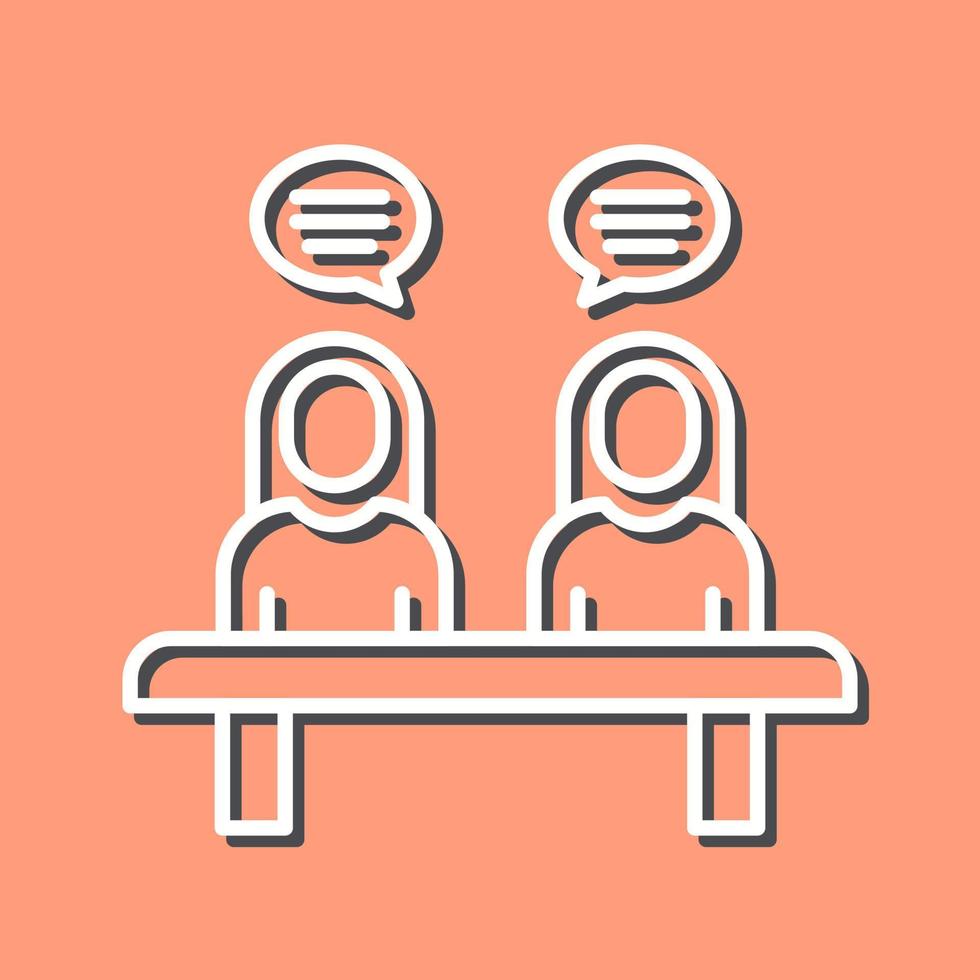 Meeting Line Icon vector