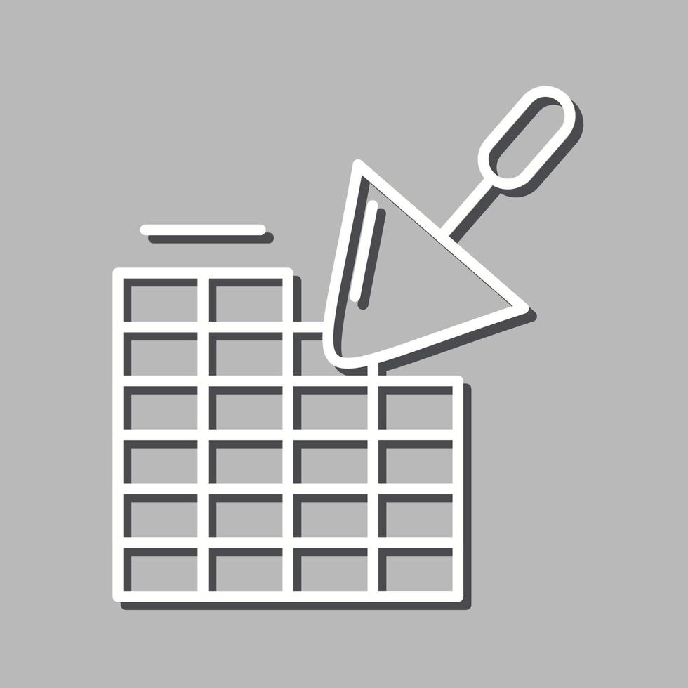 Brickwall Line Icon vector
