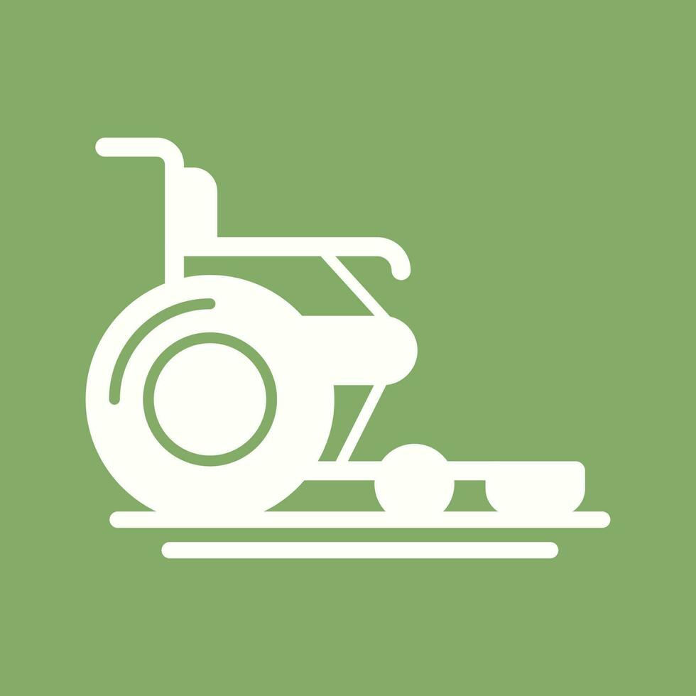 Wheel Chair Glyph Icon vector