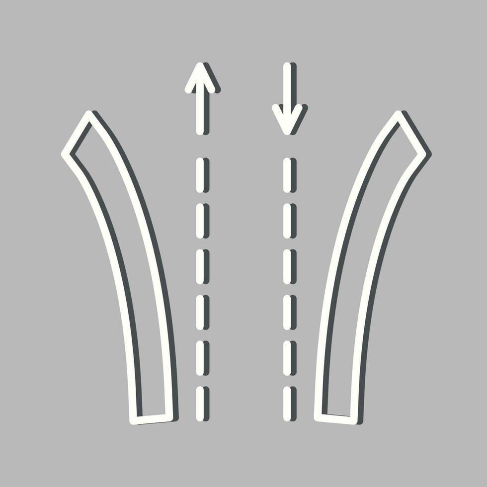 Way Line Icon vector