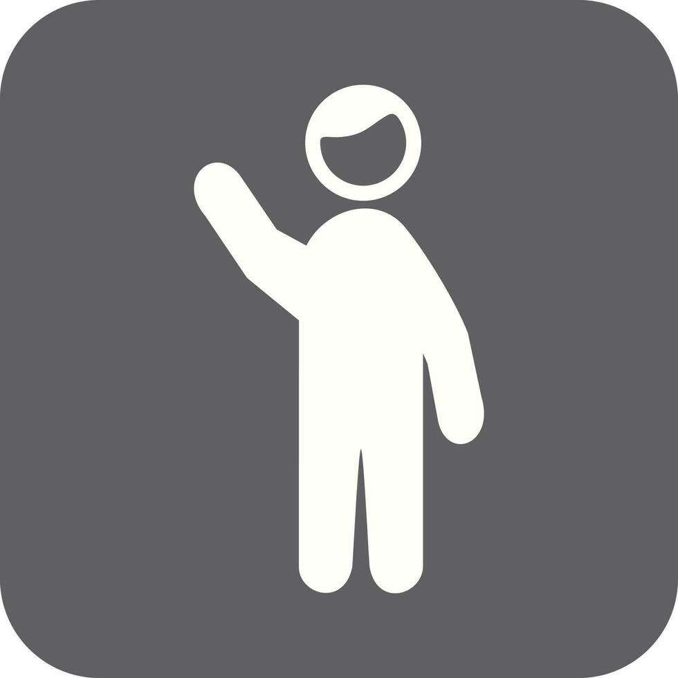 Waving to people Glyph Icon vector
