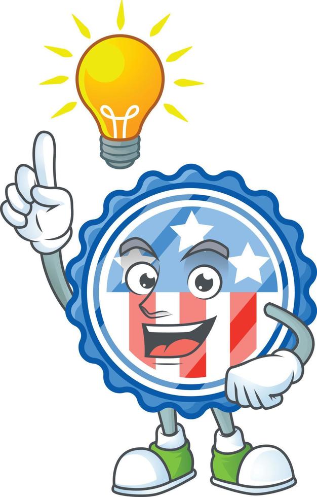 Circle badges USA with star icon design vector