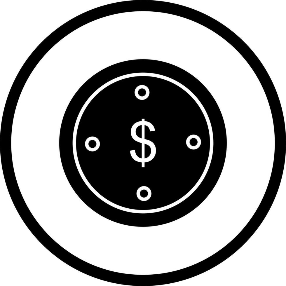 icono de vector de moneda de dólar