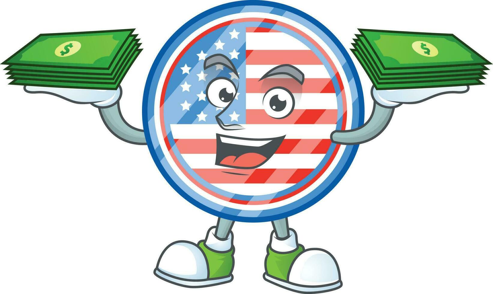 circulo insignias Estados Unidos icono diseño vector