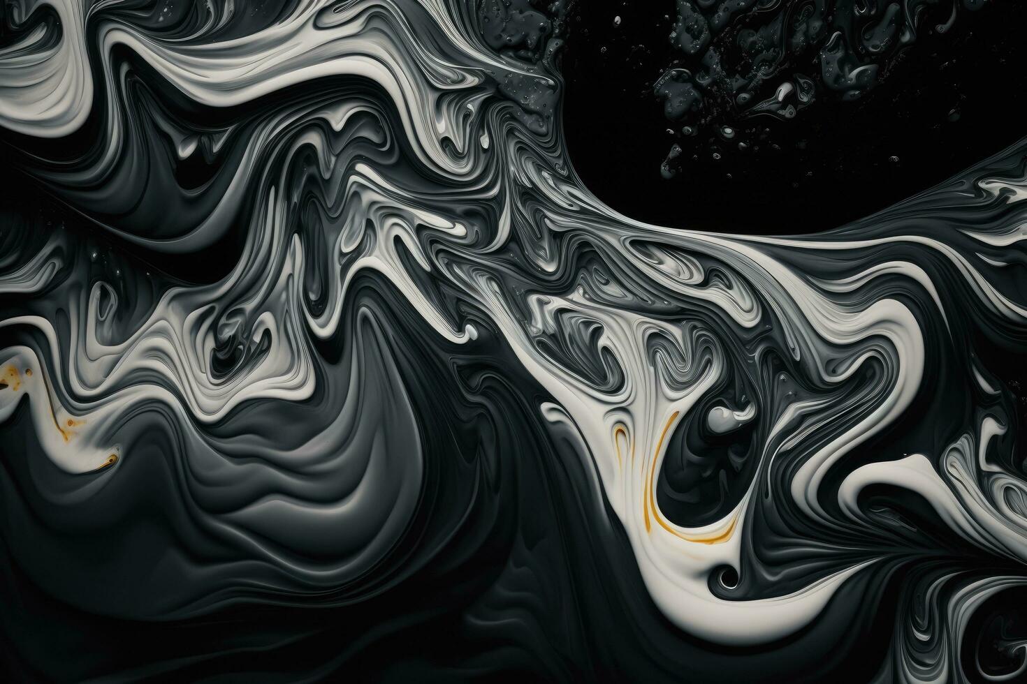 Black Marble ink texture acrylic painted waves texture background photo
