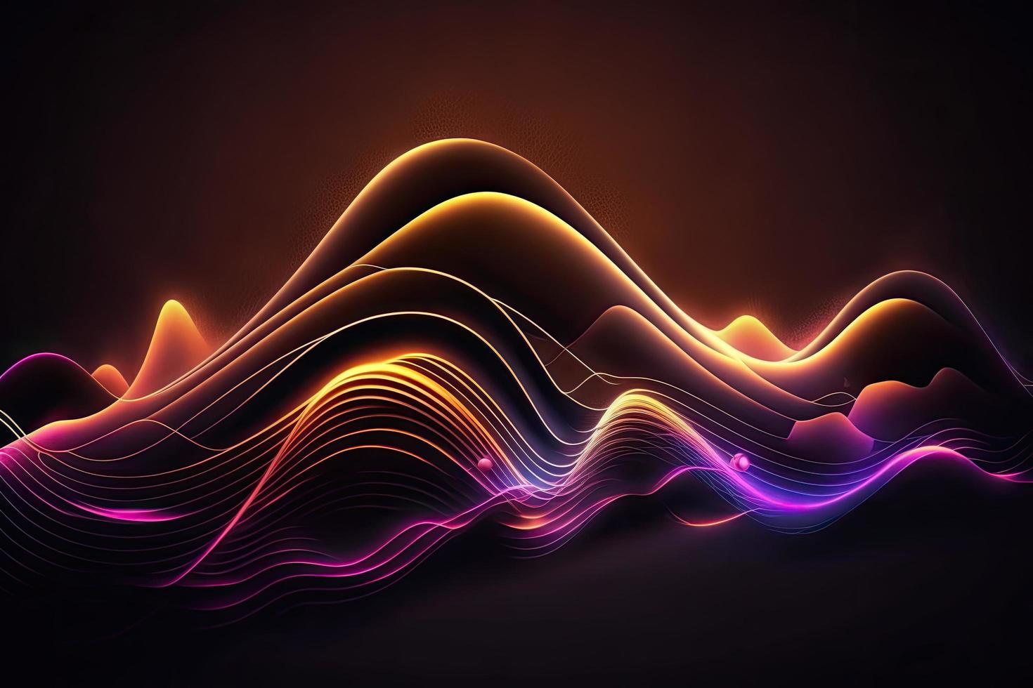 Abstract Background wave line neon photo