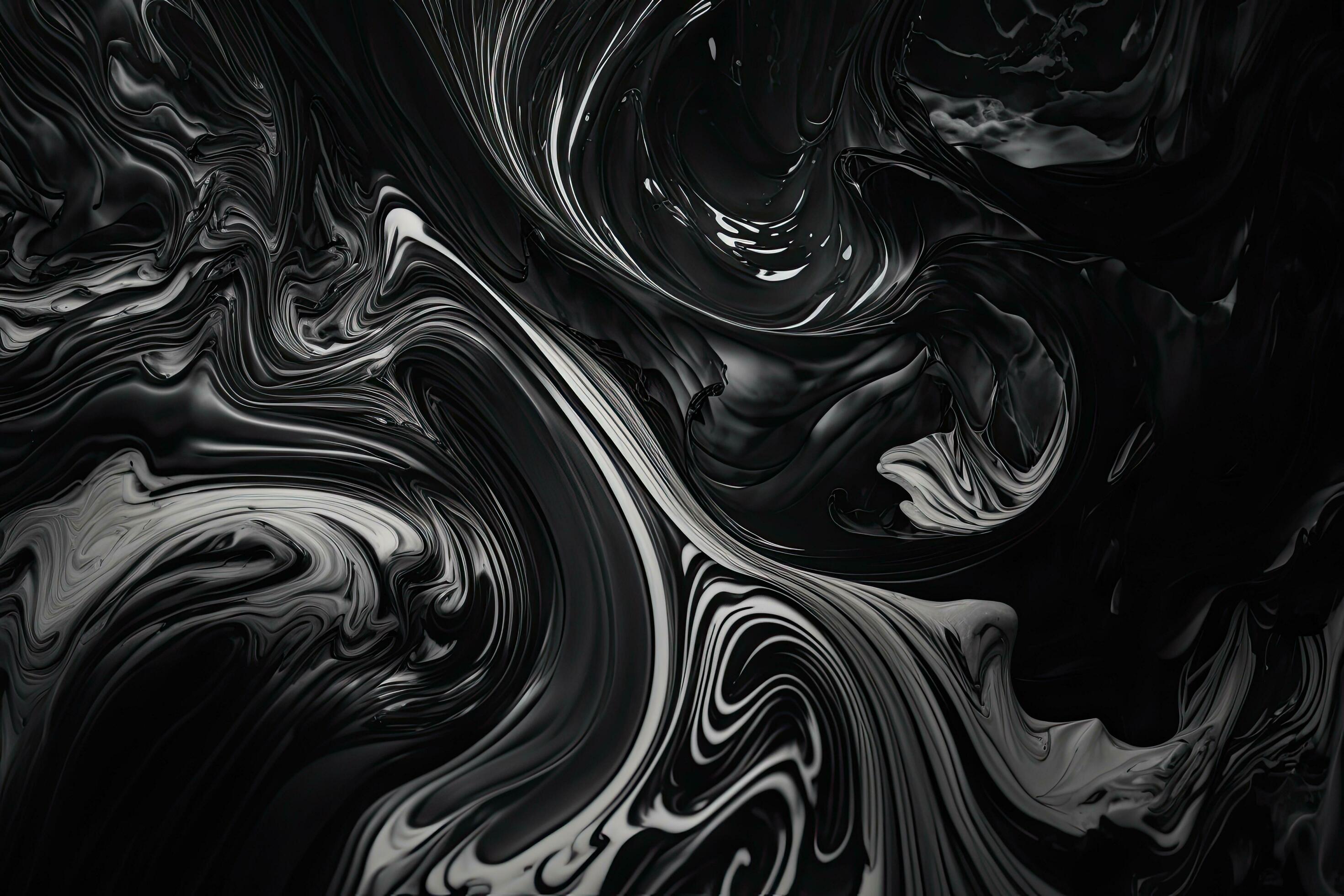 Black Marble ink texture acrylic painted waves texture background ...