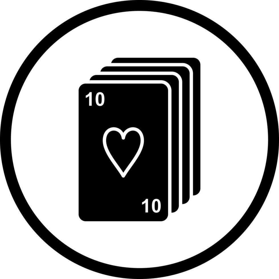 icono de vector de baraja de cartas