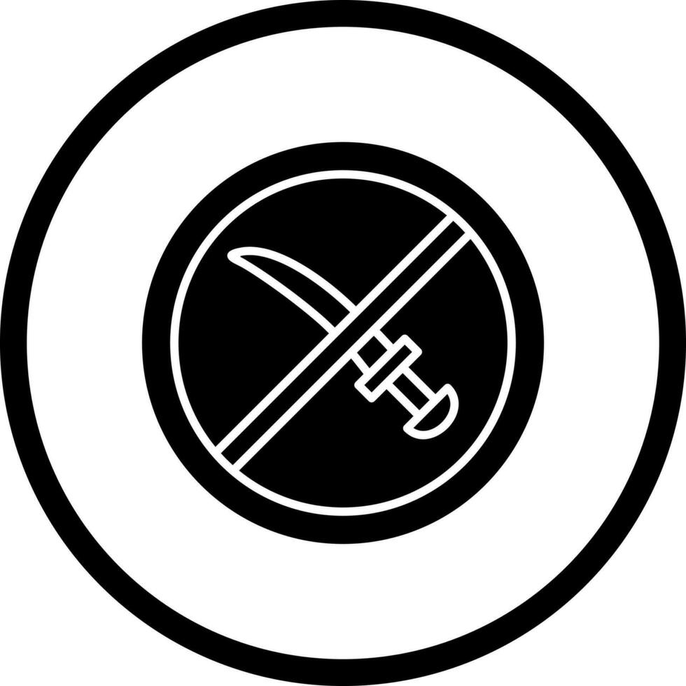 No Weapons Vector Icon