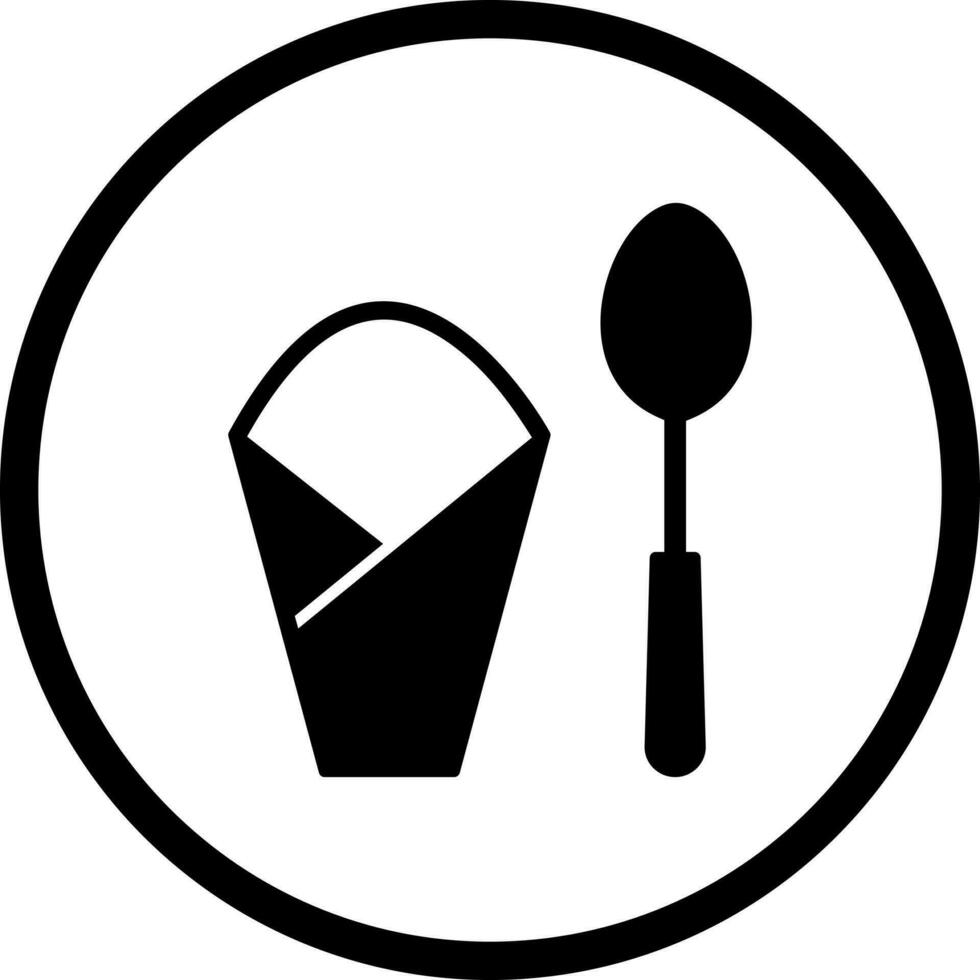 Spoon and Napkin Vector Icon