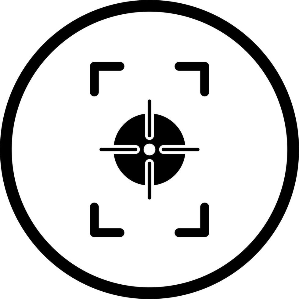 icono de vector vertical de enfoque único
