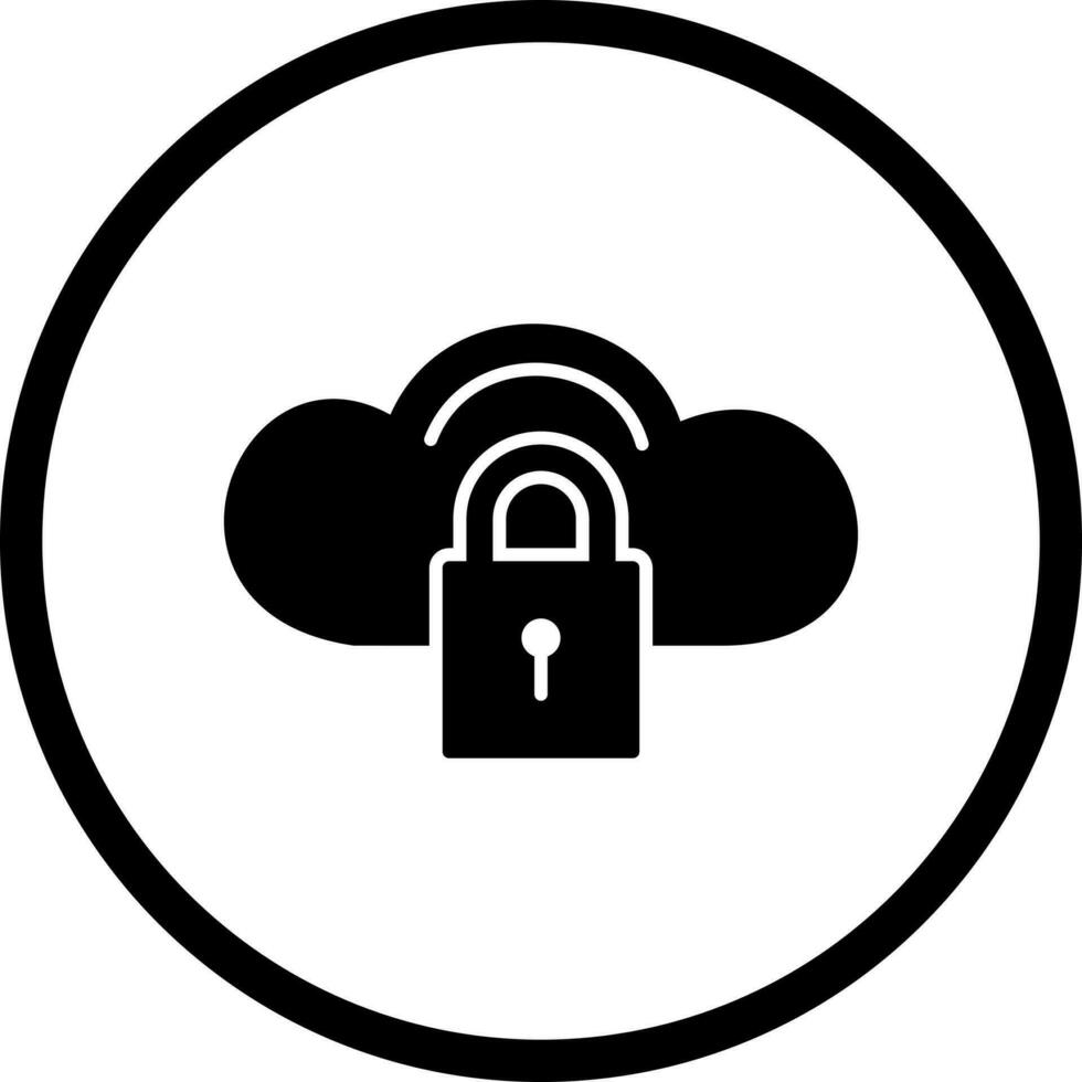 Secure Cloud Vector Icon