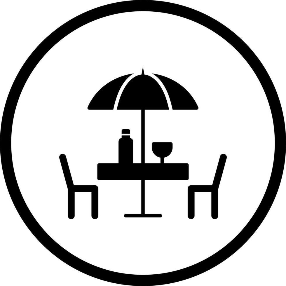 Unique Cafe Table Vector Icon