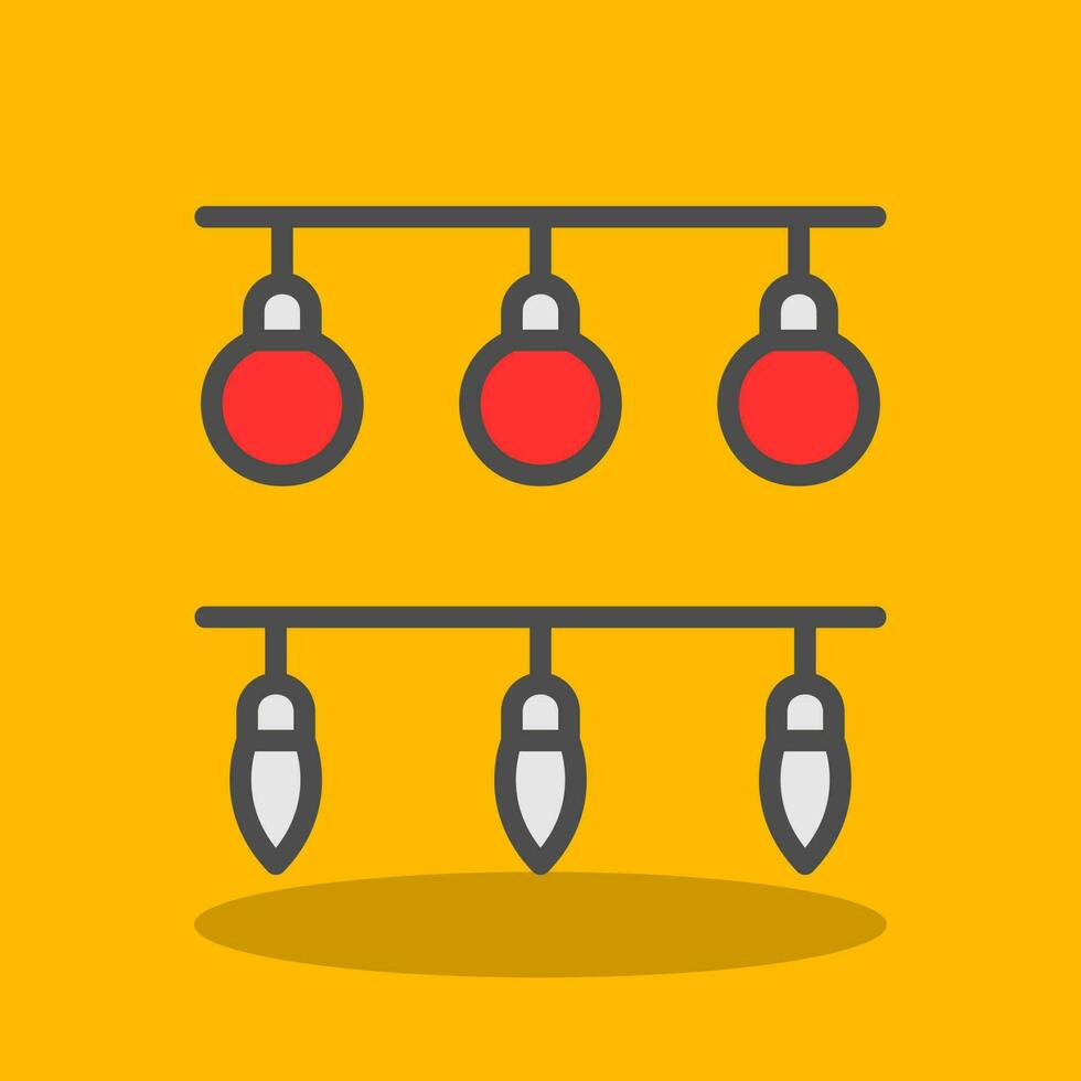 New Year Lights Vector Icon Design