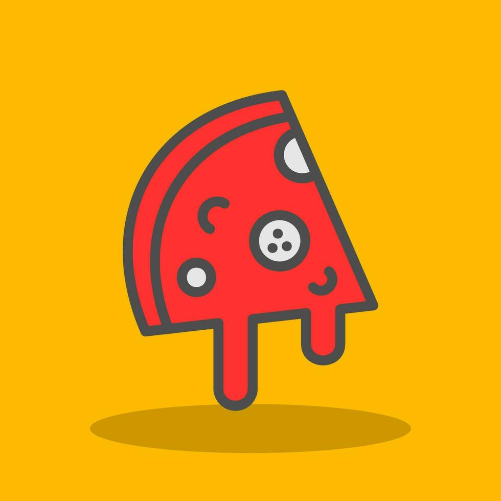 Pizza Slice Vector Icon Design