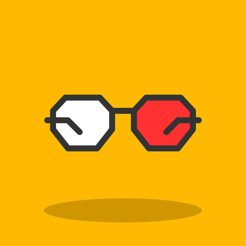 Eyeglasses Vector Icon Design