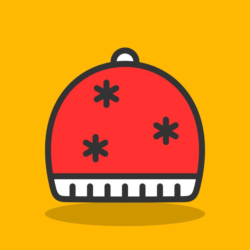 Winter Cap Vector Icon Design