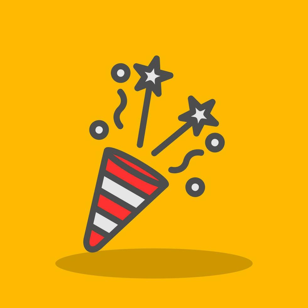 Party Popper Vector Icon Design