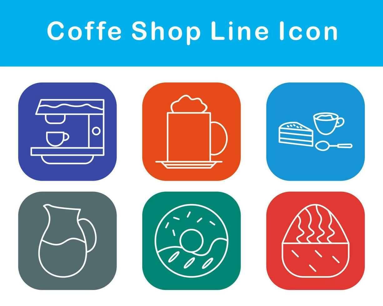 Coffe Shop Vector Icon Set