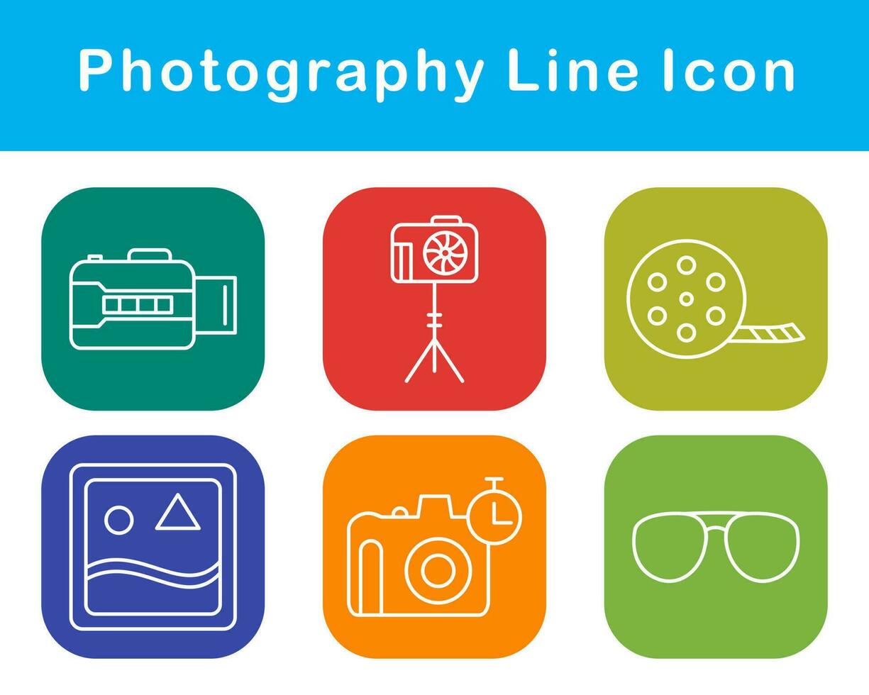 fotografía vector icono conjunto