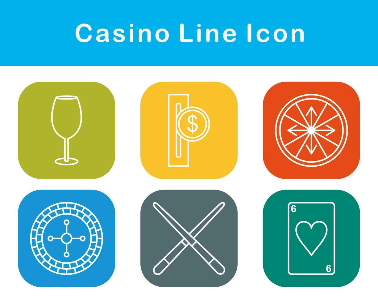 casino vector icono conjunto