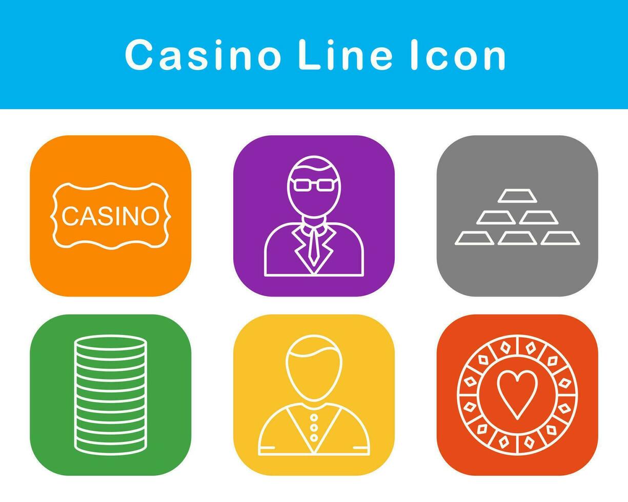 casino vector icono conjunto