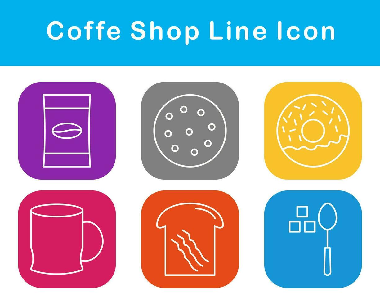 Coffe Shop Vector Icon Set