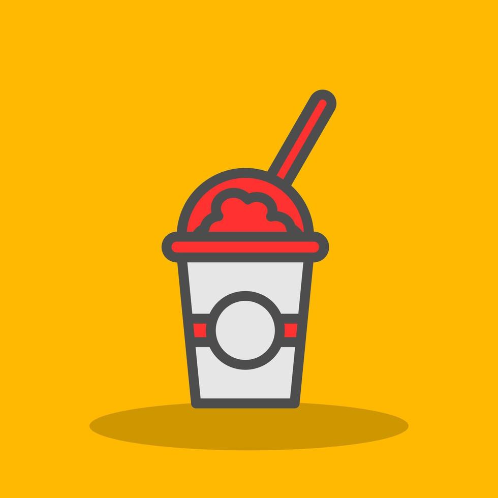 Milkshake Vector Icon Design