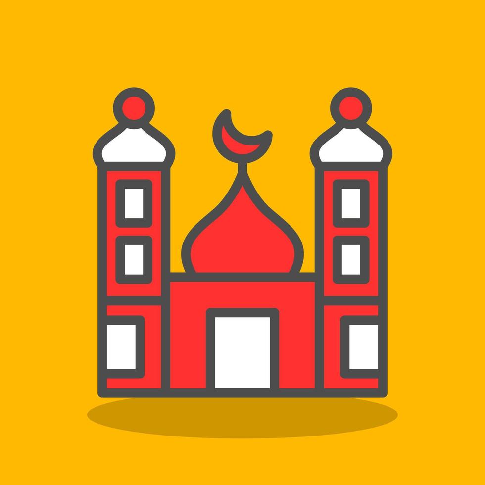 Small Mosque Vector Icon Design