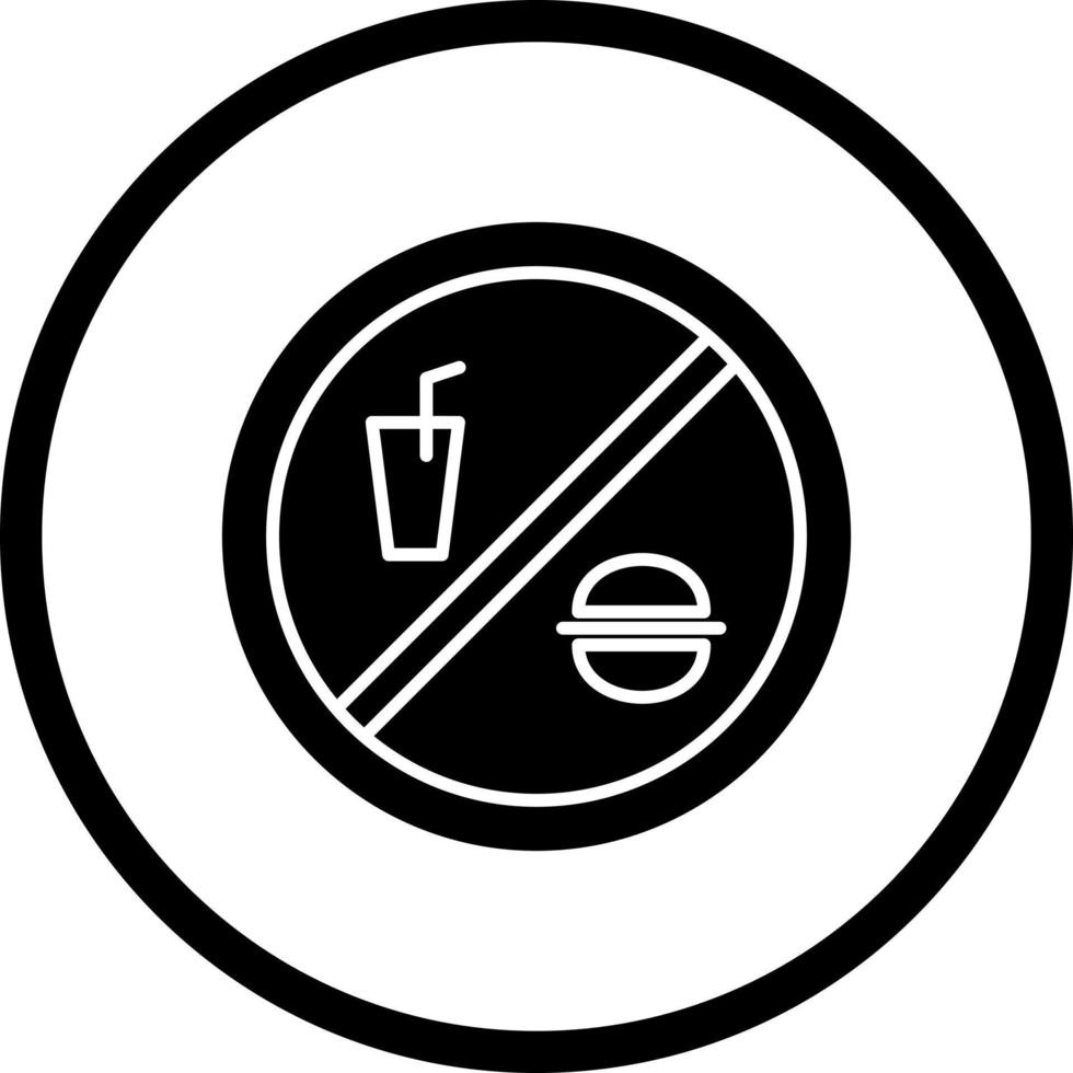 No Food or Drinks Vector Icon