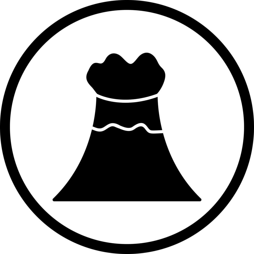 icono de vector de volcán