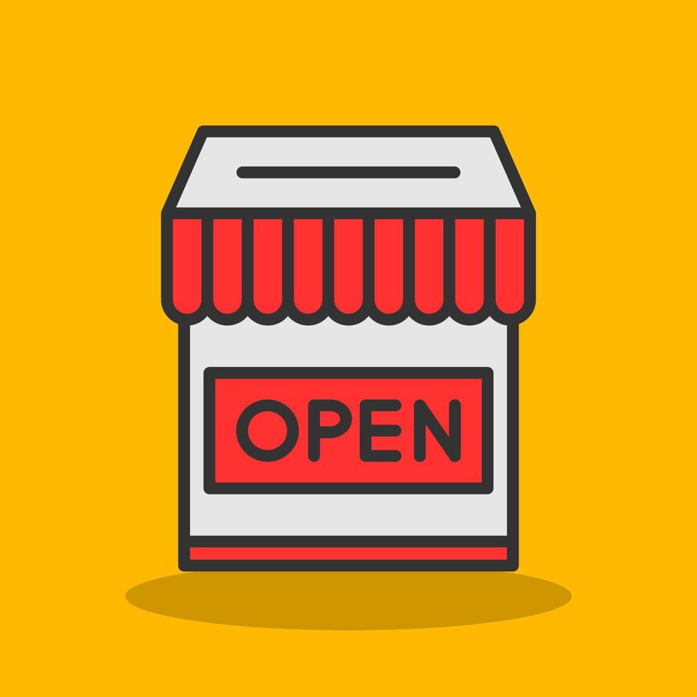 Shop Open Vector Icon Design